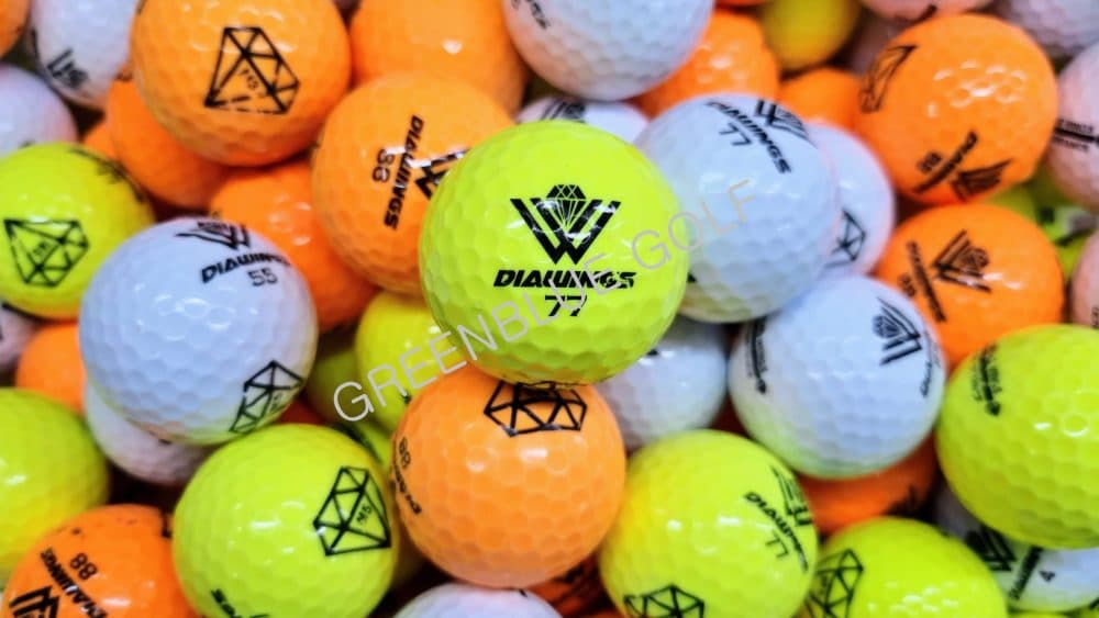 50 Mixed DIAWINGS Colour/White Golf Balls
